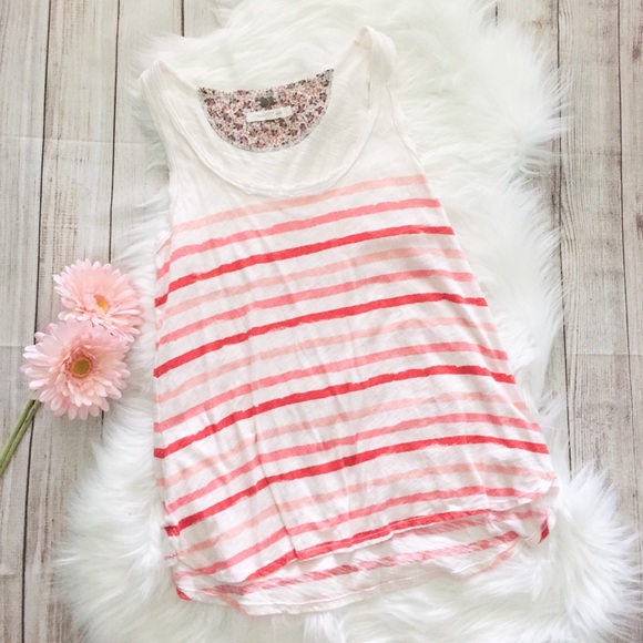 Anthropologie Tops - Pure Good Red Striped Tank Top